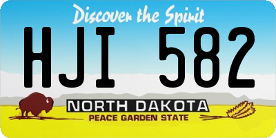 ND license plate HJI582