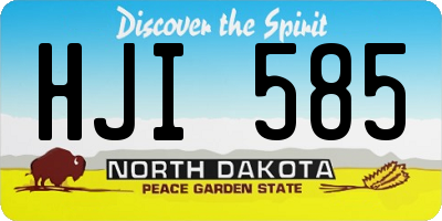 ND license plate HJI585