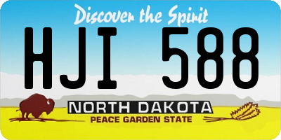 ND license plate HJI588