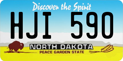 ND license plate HJI590