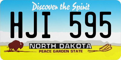 ND license plate HJI595