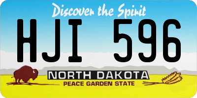 ND license plate HJI596