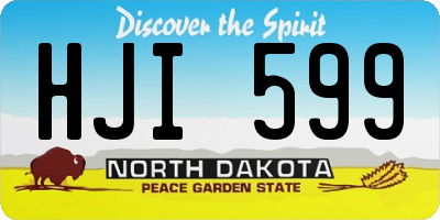 ND license plate HJI599