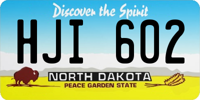 ND license plate HJI602