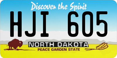 ND license plate HJI605