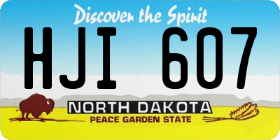 ND license plate HJI607