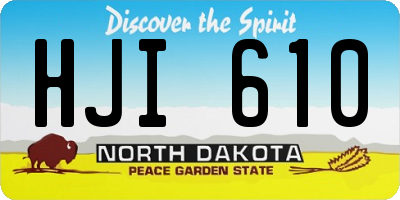 ND license plate HJI610