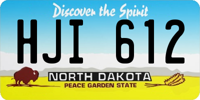ND license plate HJI612