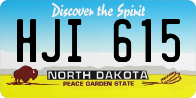 ND license plate HJI615