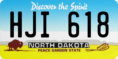 ND license plate HJI618
