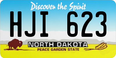 ND license plate HJI623