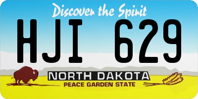 ND license plate HJI629