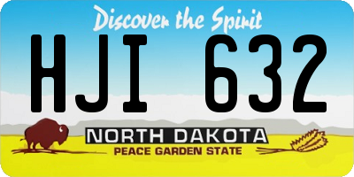 ND license plate HJI632