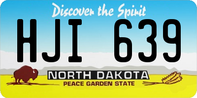 ND license plate HJI639