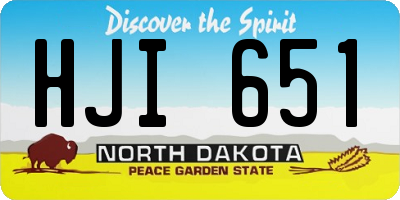 ND license plate HJI651