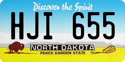 ND license plate HJI655