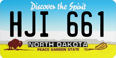 ND license plate HJI661