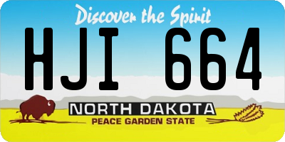 ND license plate HJI664