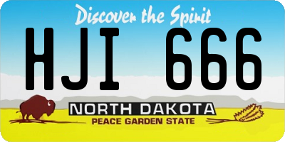 ND license plate HJI666