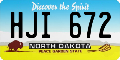 ND license plate HJI672