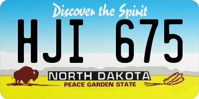 ND license plate HJI675