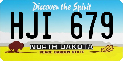 ND license plate HJI679