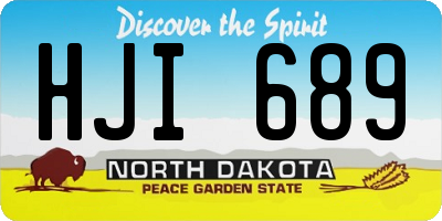 ND license plate HJI689