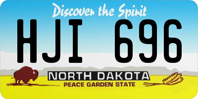 ND license plate HJI696