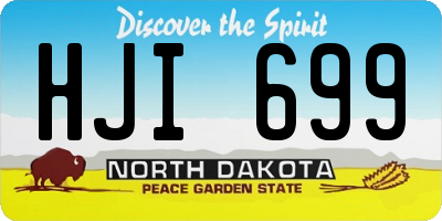 ND license plate HJI699