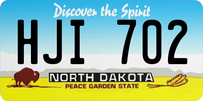 ND license plate HJI702