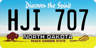 ND license plate HJI707