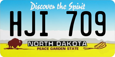 ND license plate HJI709