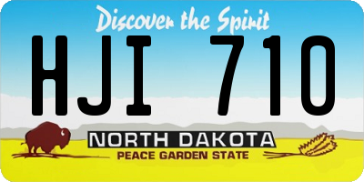 ND license plate HJI710