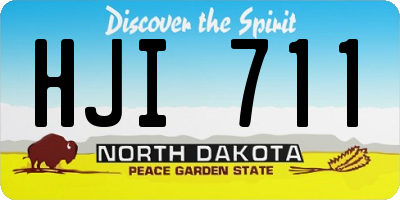 ND license plate HJI711