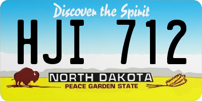 ND license plate HJI712