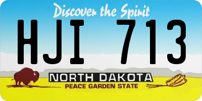 ND license plate HJI713