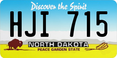 ND license plate HJI715