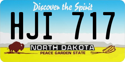 ND license plate HJI717