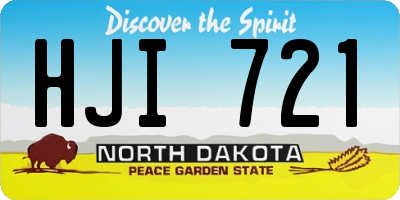 ND license plate HJI721