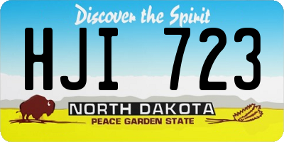 ND license plate HJI723