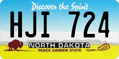 ND license plate HJI724