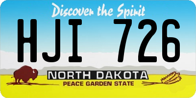 ND license plate HJI726