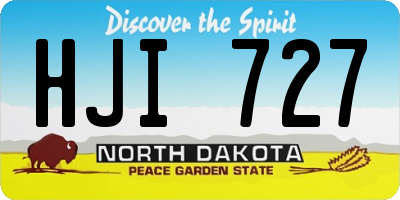 ND license plate HJI727