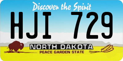 ND license plate HJI729