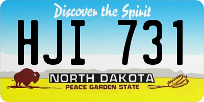 ND license plate HJI731