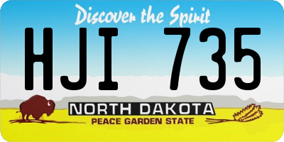 ND license plate HJI735