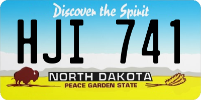 ND license plate HJI741