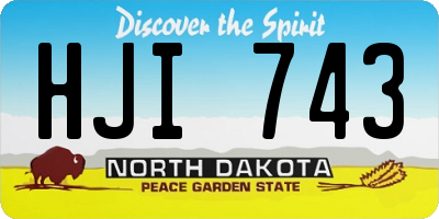 ND license plate HJI743
