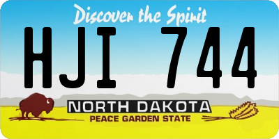 ND license plate HJI744