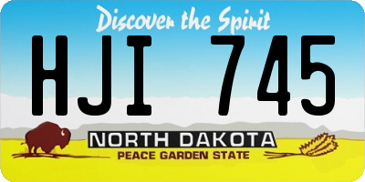 ND license plate HJI745